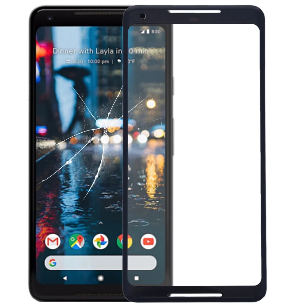 Внешний стеклянный объектив переднего экрана для Google Pixel 2 XL|Сенсорные панели