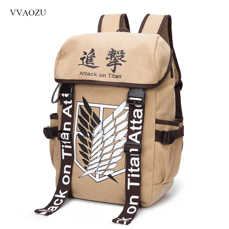 Аниме Косплей Атака Титанов Eren сумка мультфильм холст рюкзак Shingeki no Kyojin школьная