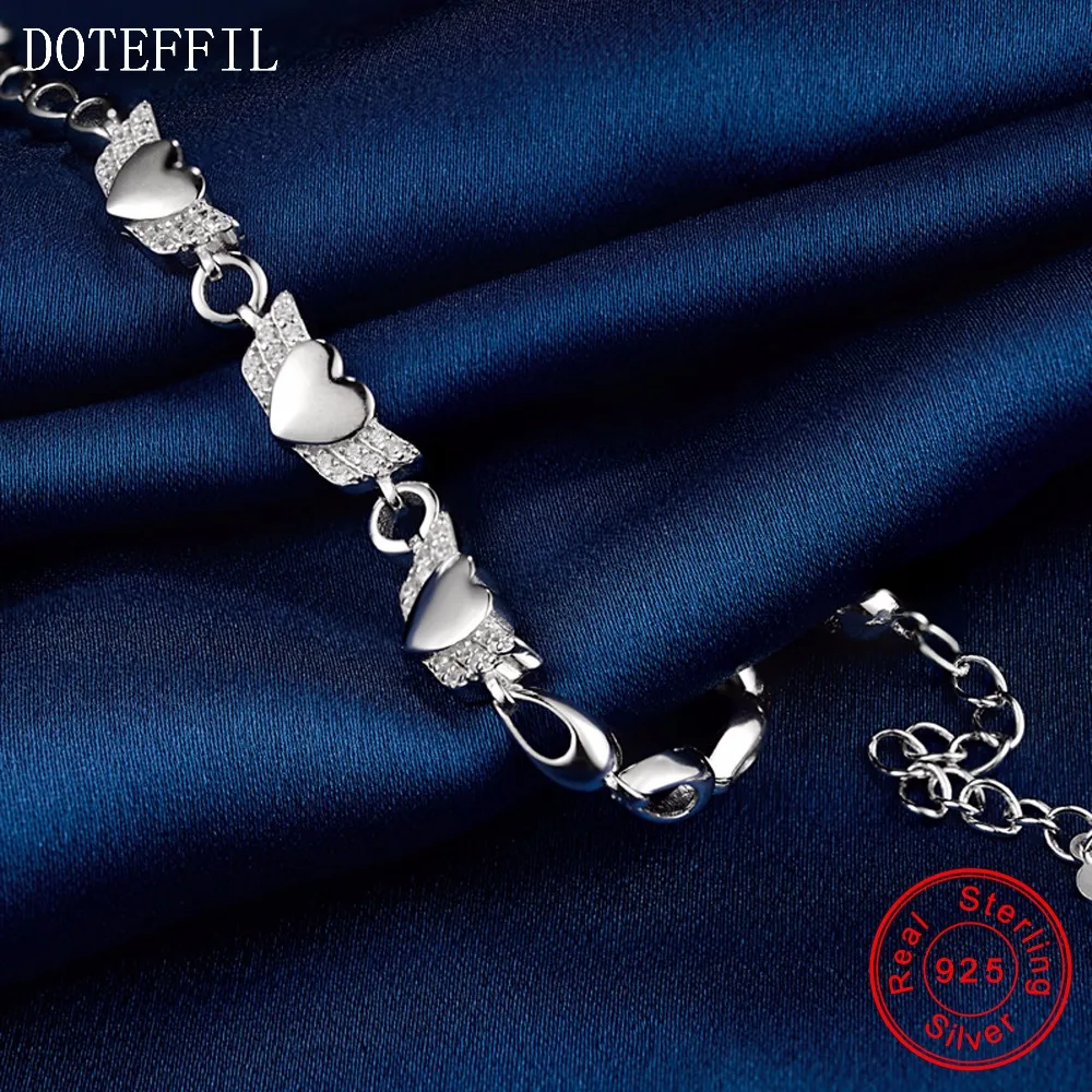 Charm Heart Bracelet Women 925 Sterling Silver High Quality AAA Zircon Fashion Luxury Jewelry | Украшения и аксессуары