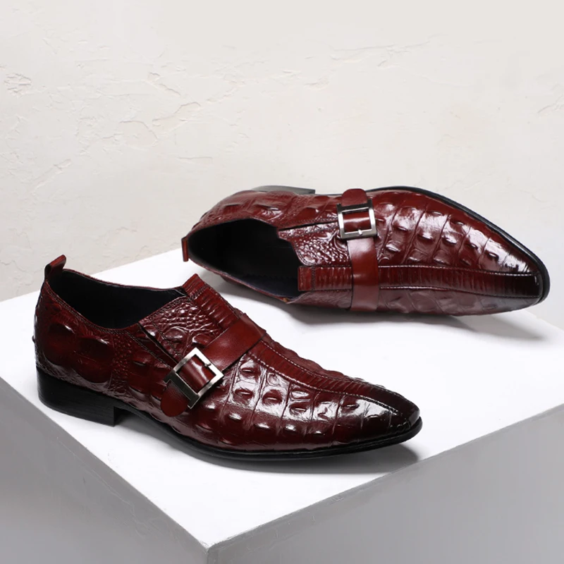 Мужские туфли-оксфорды ручной работы из натуральной кожи с острым носком | Обувь