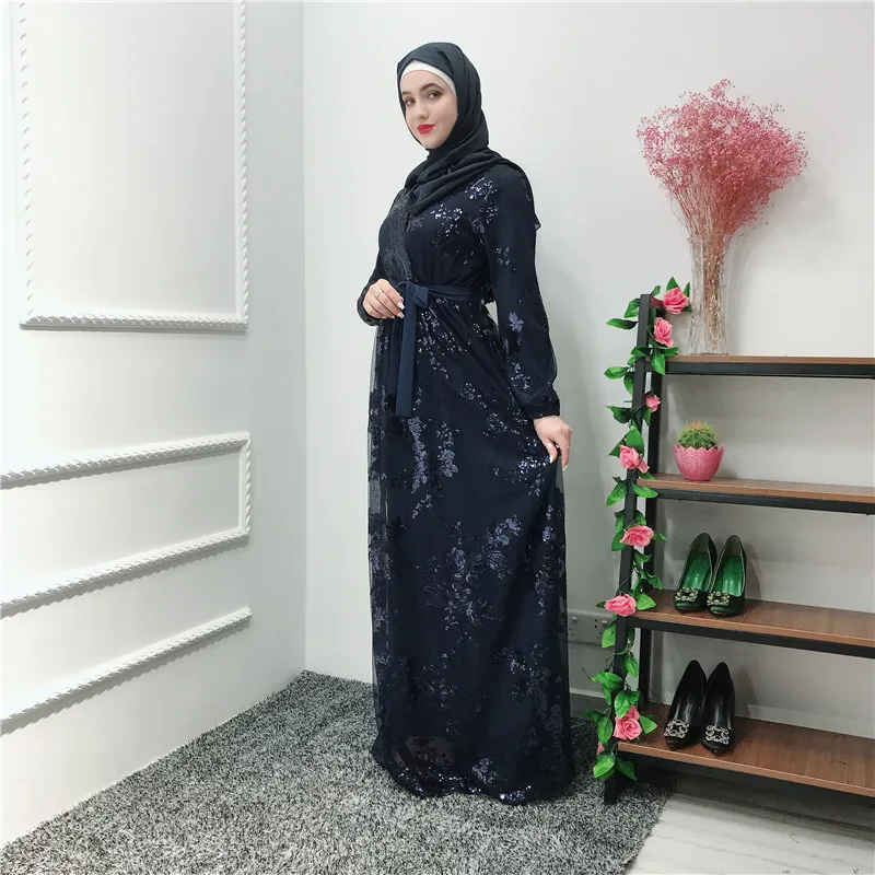 Мусульманская кружевная вышивка Bronzing abaya полное платье кардиган-кимоно длинные халаты Jubah Ближний Восток Eid Рамадан Исламская одежда
