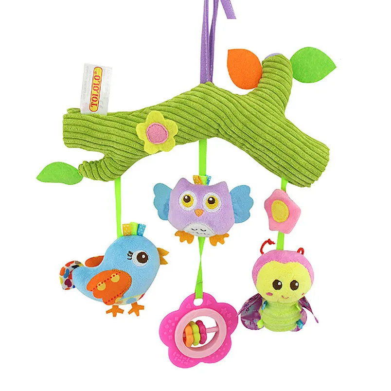 Разноцветные детские игрушки милые животные подвеска на коляску кроватку