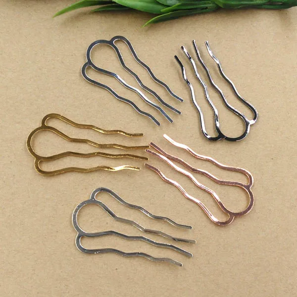 

Mix colors 4 teeth Wedding Bridal Hair Combs Metal Comb for Brides Headpiece Flower Hairwear Accessories