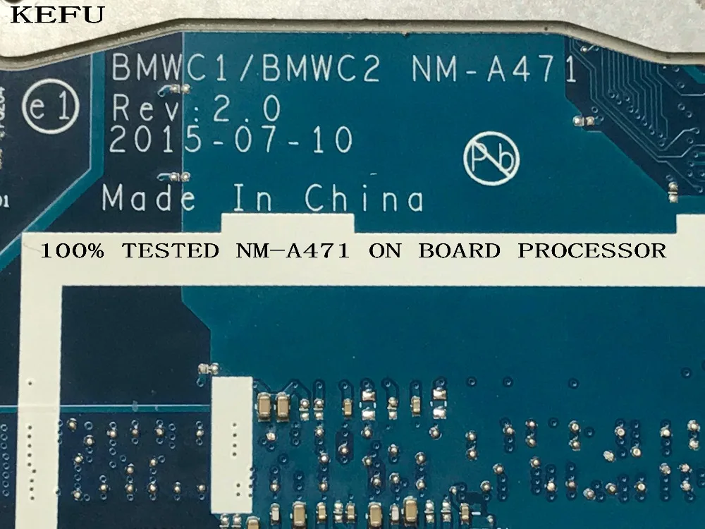 KEFU STOCK 100% NEW BMWC1/BMWC2 NM A471 материнская плата для ноутбука LENOVO 300 15IBR на процессоре N3050 /