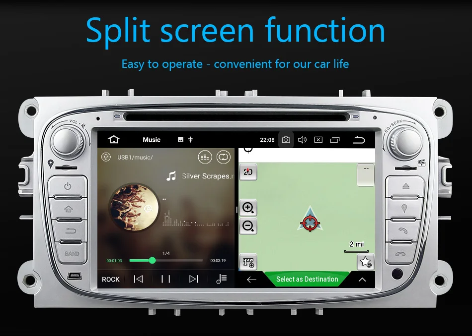 Eunavi 2 Din 7 ''Android 9,0 Щепка Octa 8 Core автомобильный DVD gps для Ford Focus Mondeo S Max Cmax Galaxy Радио стерео 4G Оперативная память 3g WI-FI