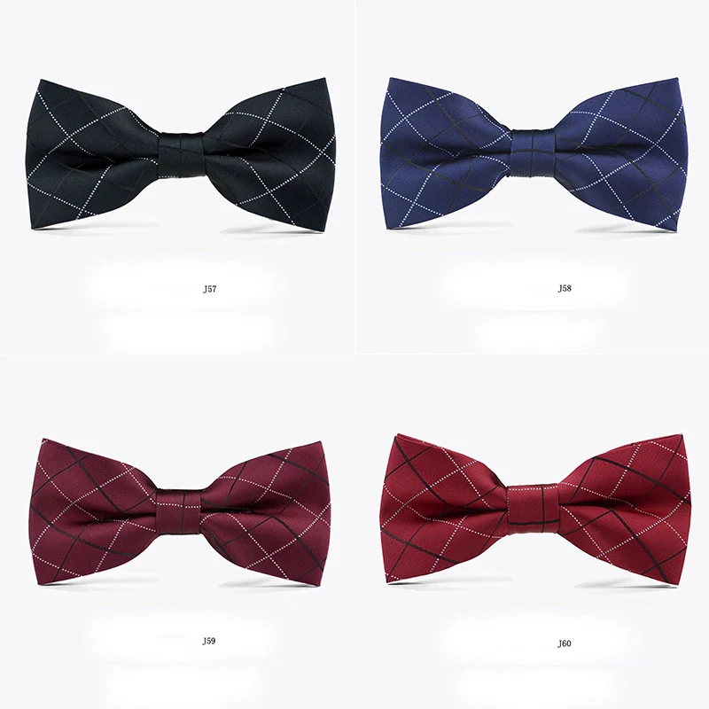2019 New High Quality Men's Fashion Striped Navy Blue Bowties Romantic Wedding Groom Fancy Bow Tie for Men Pack with Gift Box |