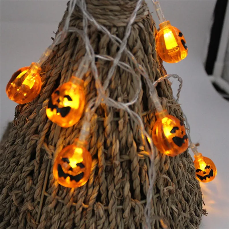

СВЕТОДИОДНАЯ Гирлянда в виде тыквы на Хэллоуин, 10 шт.