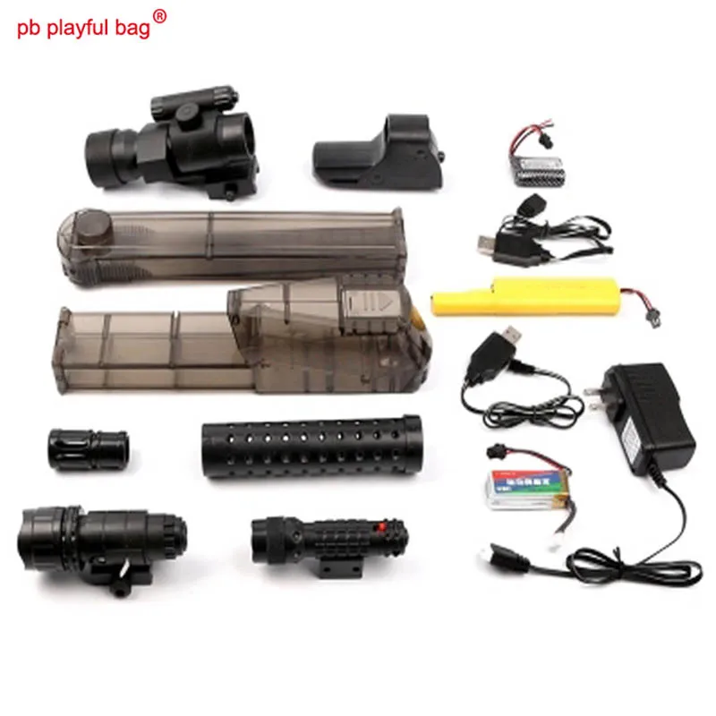 

New Playful bag Outdoor CS hobby RunQi P90 electric water bullet gun wave box cartridge fire muffler P90 special accessory NA45