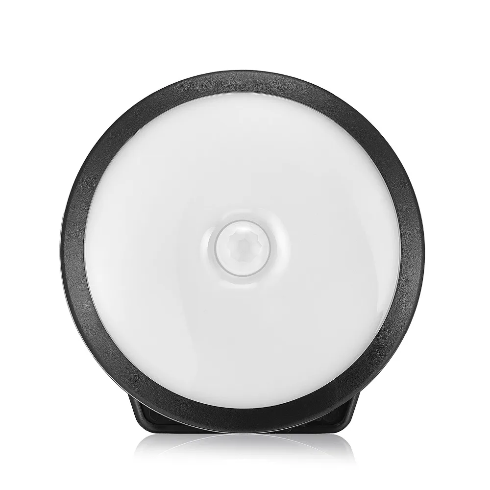 Светодиодный ночник с датчиком движения PIR круглый светодиодный светильник для