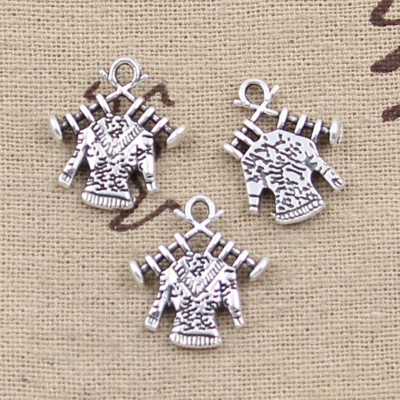 Подвески для свитера 19x17 мм с покрытием антикварным серебром 25 шт.|charms jewelry making|making