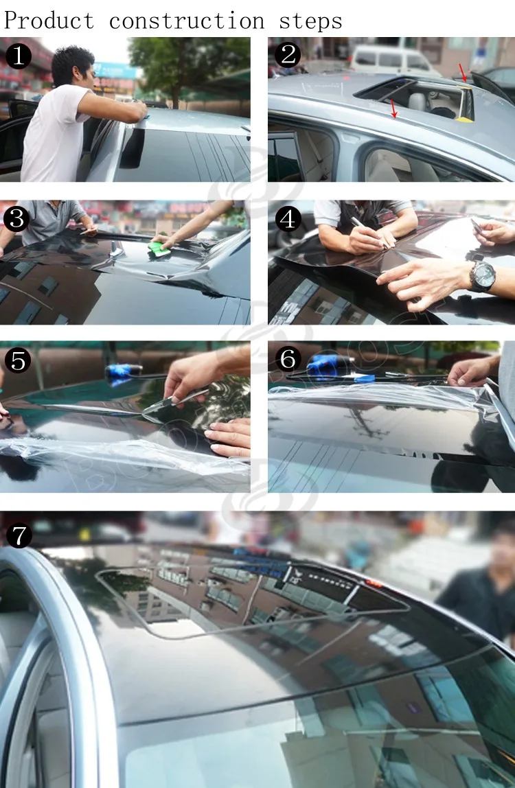 6 м x 50 см глянцевая пленка на крышу автомобиля черная для автомобильного