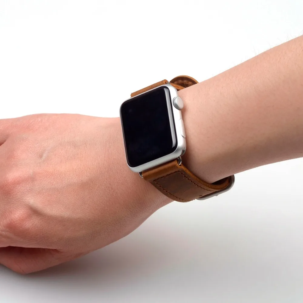 Ремешок кожаный для Apple Watch 1 2 и 3 серии 38 мм 42 мм|Ремешки часов| |