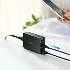 Anker 40 Вт 5-Порты и разъёмы USB Wall Зарядное устройство, мощность Порты и разъёмы 5 для iPhone, iPad Pro/Air, Galaxy S9/S8/Edge/Plus, Note 8/7, Nexus htc LG и многое другое