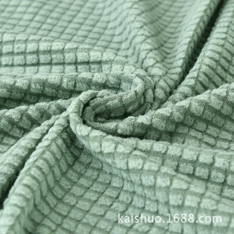 

Waffle Stretch Sofa Cover Thick Plaid Sofa Cover All-inclusive Cover Solid Color Combination Sofa Towel Cover
