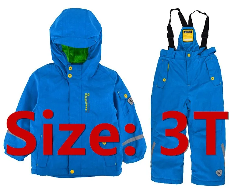 Photo Color3T Новое Full-30 толстый детский лыжный костюм комплект утолщение Водонепроницаемый мужской женский морозостойкий Верхняя одежда с защитой от ветра, костюм-двойка - Цвет: Photo Color3T