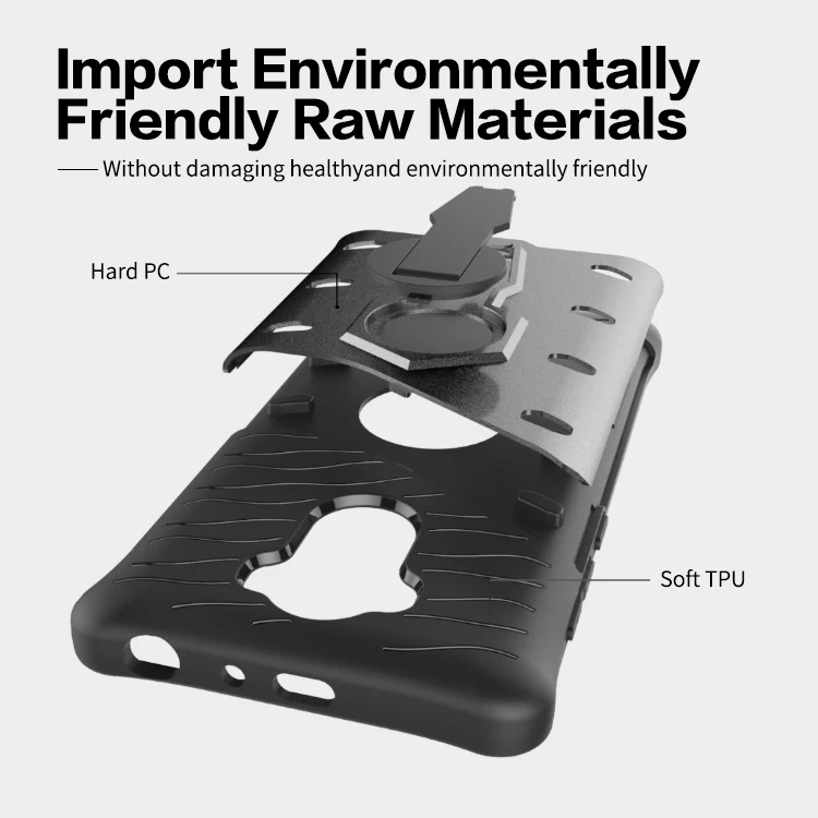 Thouport Case For Xiaomi Redmi 4 Silicone Rotate Kickstand Shockproof covers TPU PC Cover Cases Pro Prime |