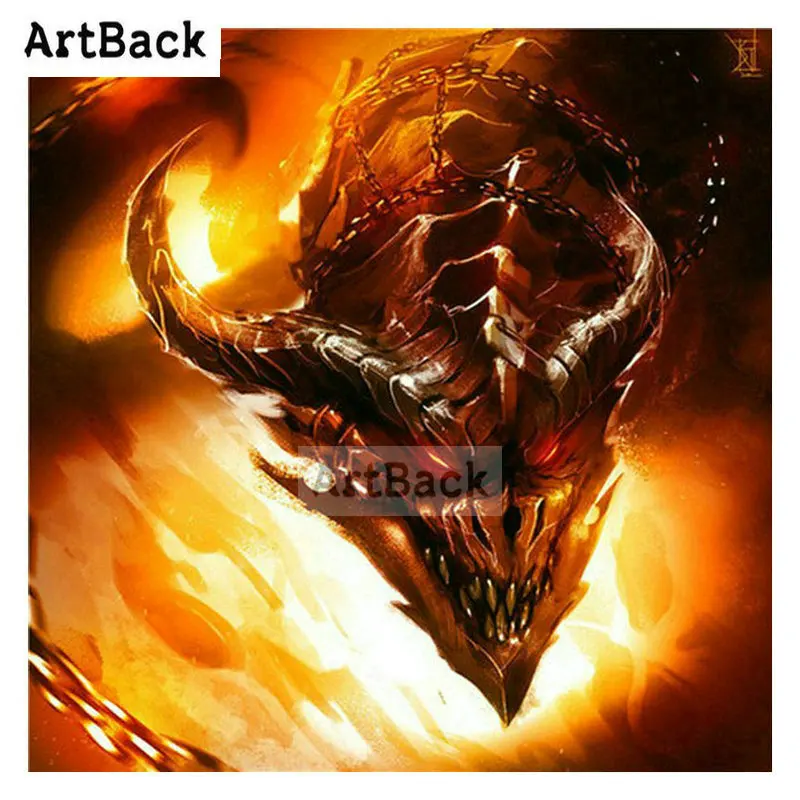 ARTBACK 5d Сделай Сам алмазная живопись Монстр огонь Алмазная вышивка дракона полная