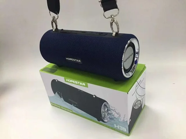 Dark blue Hopestar беспроводной Bluetooth динамик наружные водонепроницаемы переносной динамик Колонка музыкальный плеер Саундбар система центр с fm-радио - Цвет: Dark blue