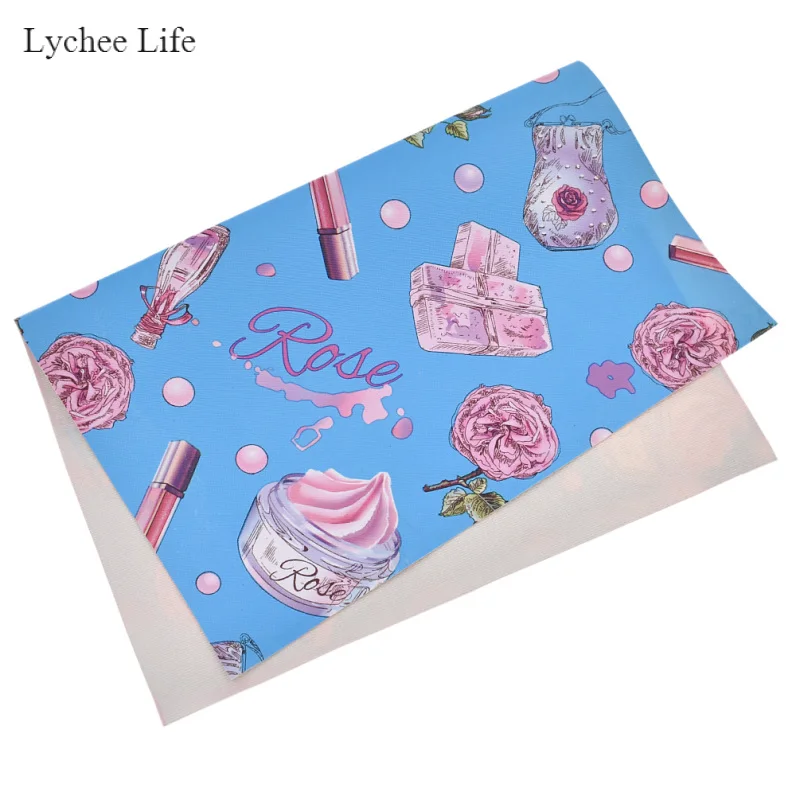 Lychee Life A4 Синтетическая кожа с принтом розы ручная работа Швейные сумки для одежды