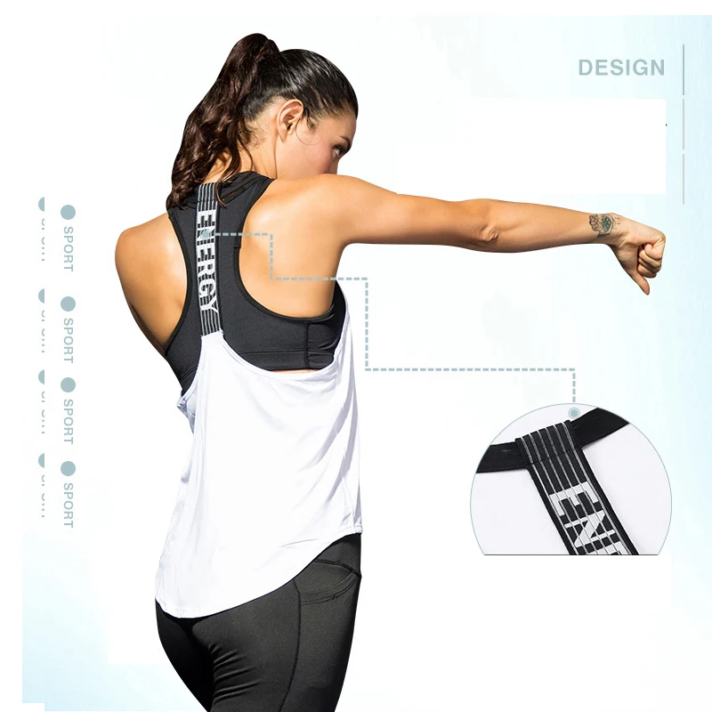 Yoga Shirts Summer Women T-shirts Sleeveless Casual Tops Running Fitness Sling Vest Short Sleeve Quick-Drying Women Clothing