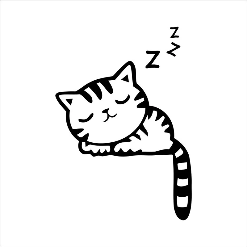 

13*15cm Cat sleeping stickers window sticker A living room Bedroom Decor