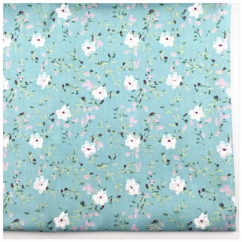 Syunss смешанные цвета цветочный принт хлопок твил ткань для шитья детская игрушка