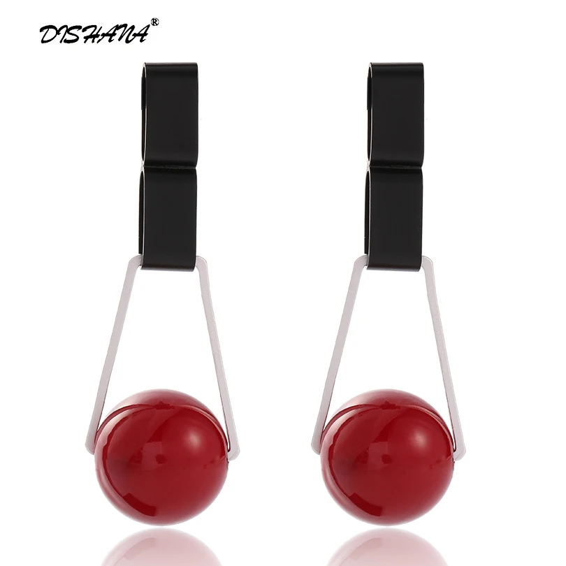 

New Fashion Jewelry Gold-Color Drop Dangle Earrings Gift for Women Girl with Red Simulated Pearl E0530