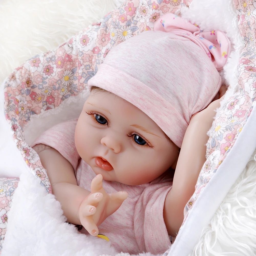 NPK55CM кукла bebe с милым лицом Кукла reborn baby Реалистичная милая Детская в одеяло