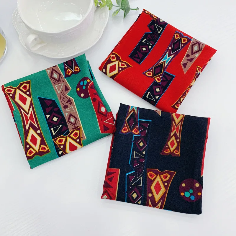 2019 настоящий хиджаб взрослый зимний шарф новая печать дикая маленькая площадь