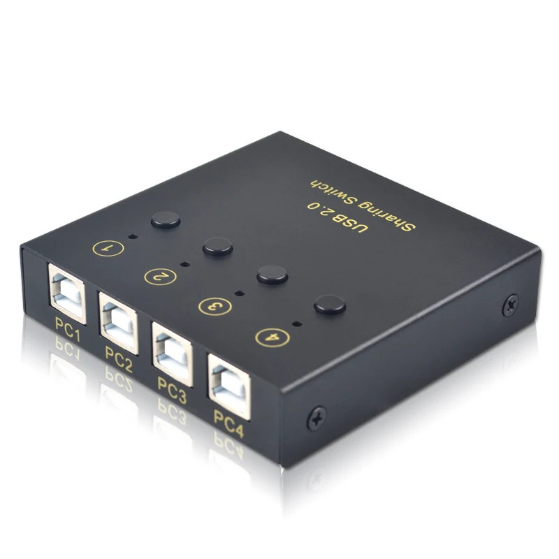 EKL USB переключатель селектор 4 компьютера для совместного использования 2