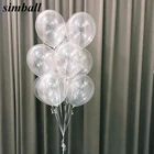 10 шт.лот 12 дюймов густой 2,8g Прозрачный латексных воздушных шаров с прозрачный клипсы для воздушных шаров, романтические надувные свадебные украшения на день рождения вечерние клипсы для воздушных шаров