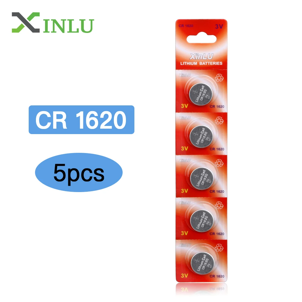 5 шт./упак. CR1620 аккумулятора кнопочного типа ECR1620 DL1620 5009LC ячейки литий Батарея 3V CR 1620 для мобильного часо-Электронная игрушка пульт дистанционного управления