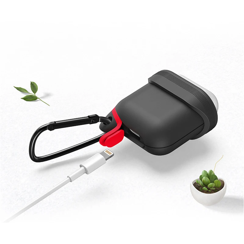 Новое поступление Силиконовая Защитная крышка чехол для гарнитура AirPods коробка