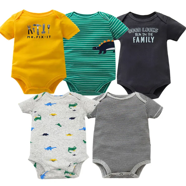 M 5 шт./лот от Carter's, детский костюмчик, с о-образным вырезом Изделие из хлопка с короткими рукавами Одежда для малышей высокое качество детский комбинезон для младенцев, для новорожденных, для детей Одежда для мальчиков и девочек - Цвет: M