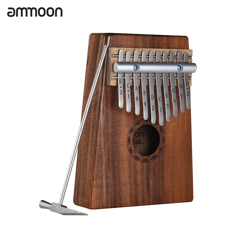 Ammoon 10 клавишное пианино для большого пальца Kalimba Mbira Sanza Гавайский КоА из твердой