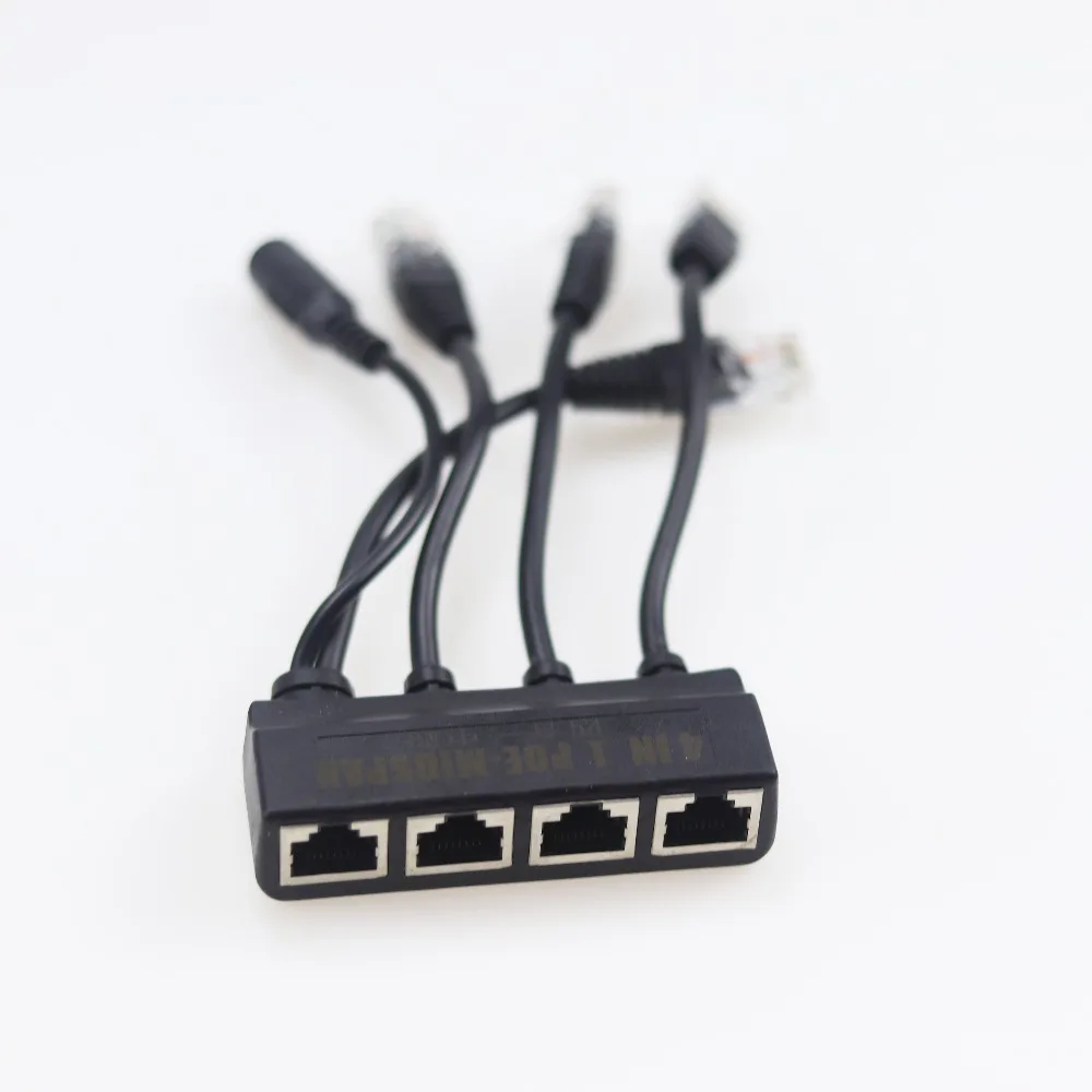 Разветвитель для инжектора Ethernet 4 Lan 1 блок питания Midspan 100 м IEEE802.3at/af 12 В/2 А Wi Fi