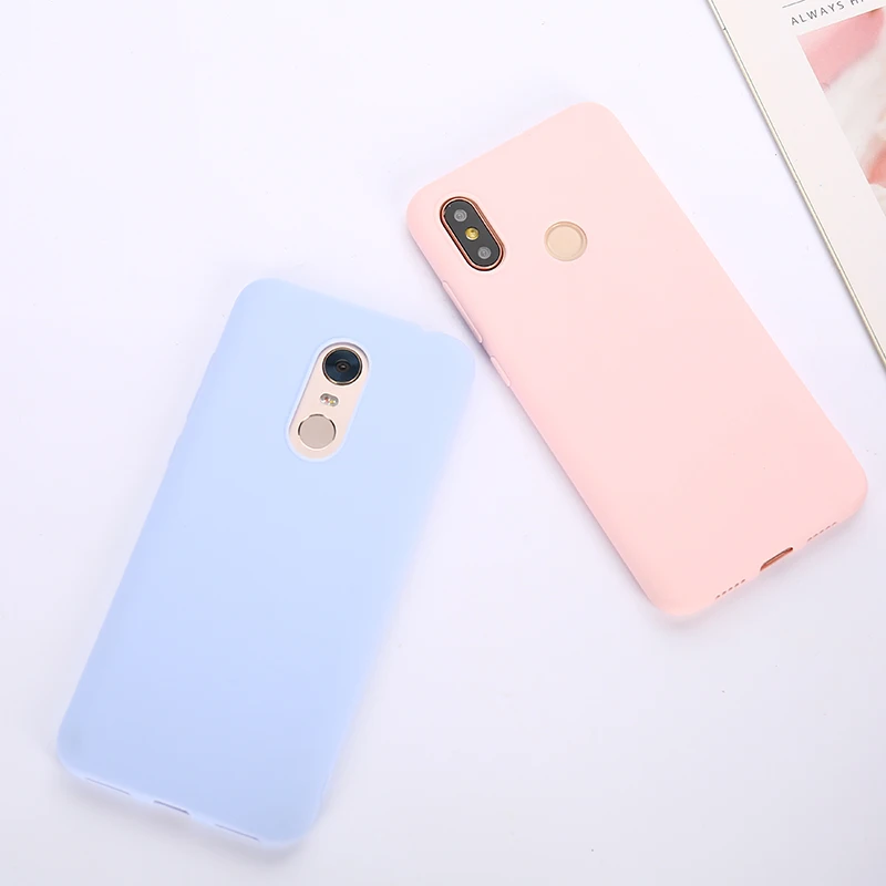 Цветной ТПУ силиконовый чехол для Xiaomi Redmi Note 4X5 Pro Red mi 6 Pro 6A 5 Plus матовый чехол для Xiao mi 8 SE mi A2 Lite A1