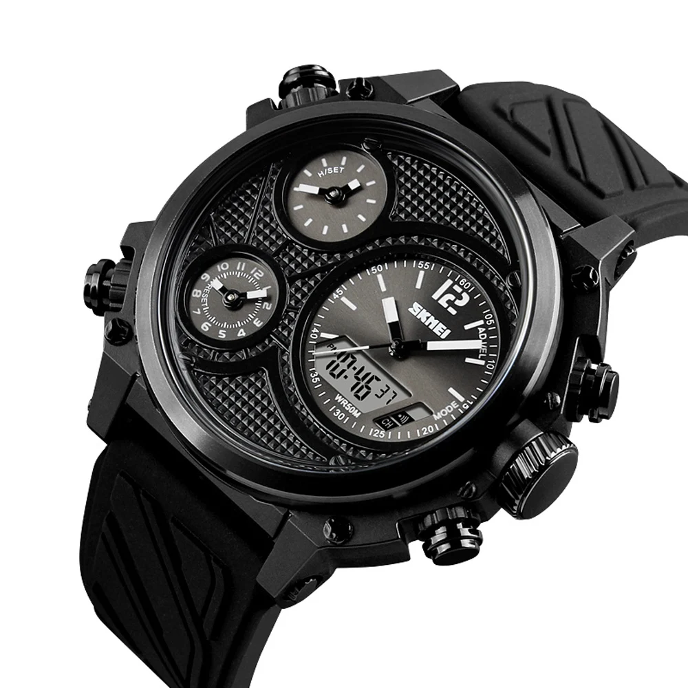 

2019 New Men Watch Men Sports Chrono EL Light Fashion WristwatchesWaterproof Week Date Watch relogio masculino 1359 SKMEI zk20