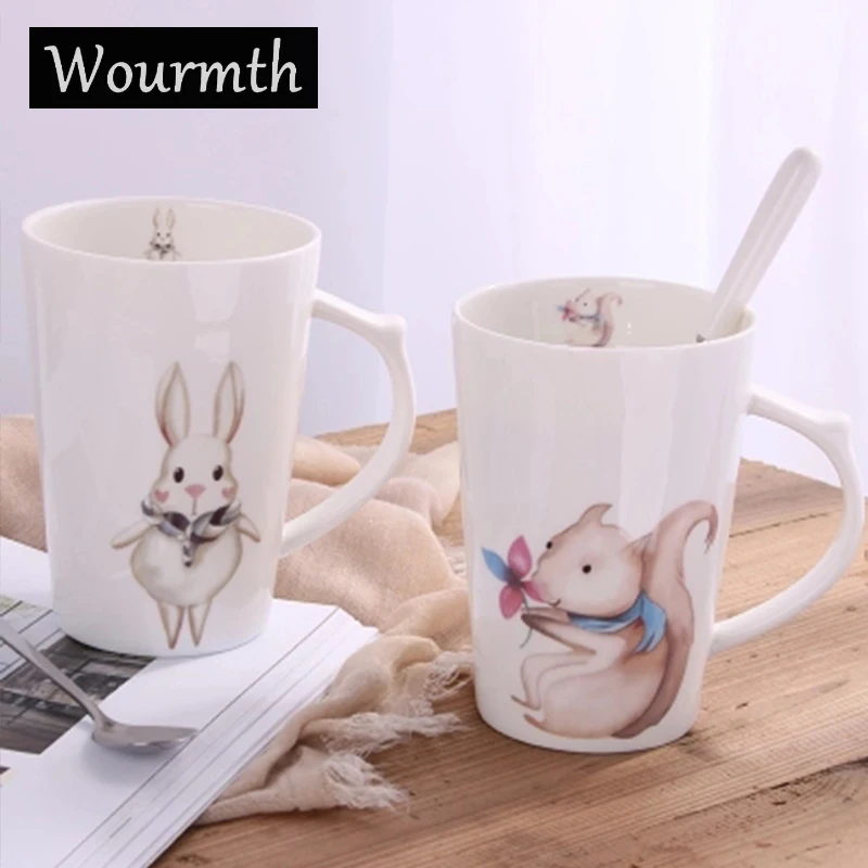 WOURMTH 1 шт. кружки с животными Высокое качество керамическая чашка кофейная