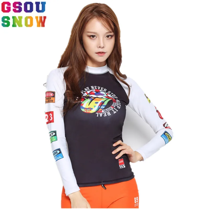 Женский купальный костюм GSOU Быстросохнущий с длинным рукавом для пляжа и