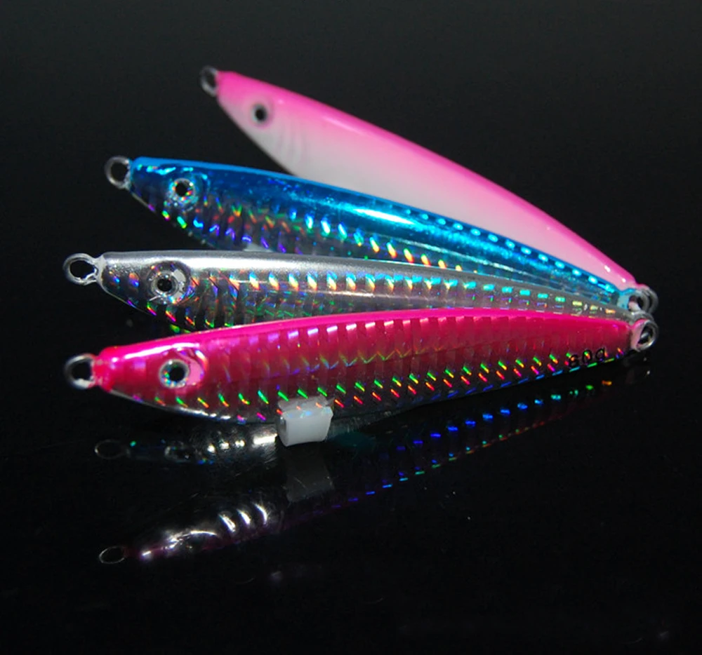

Deep Sea Fishing Jigging Night Glow Noctilucent Metal Jigbait Slow Jig Lure Spoon Bass Hook Spinner Baits 40g 60g 80g 100g 150g