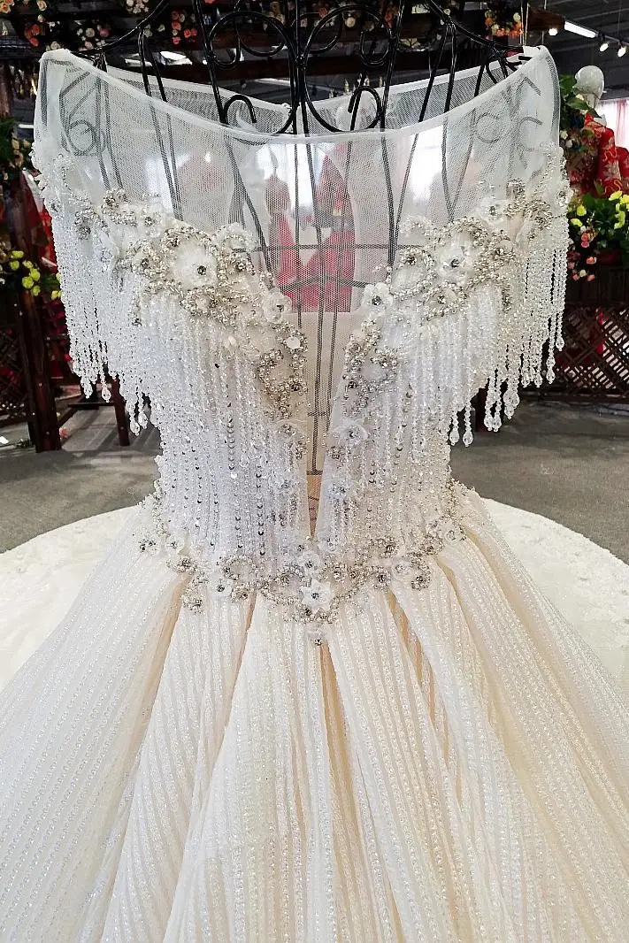 LS65471 1 роскошное белое свадебное платье красивое с длинным шлейфом vestido longo branco
