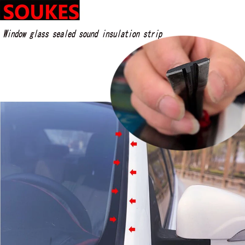 

Car Windshield Edges Gap Rubber Sound Seal Strip Sticker For Toyota Corolla Avensis RAV4 Yaris Auris Hilux Prius MG 3 ZR Buick