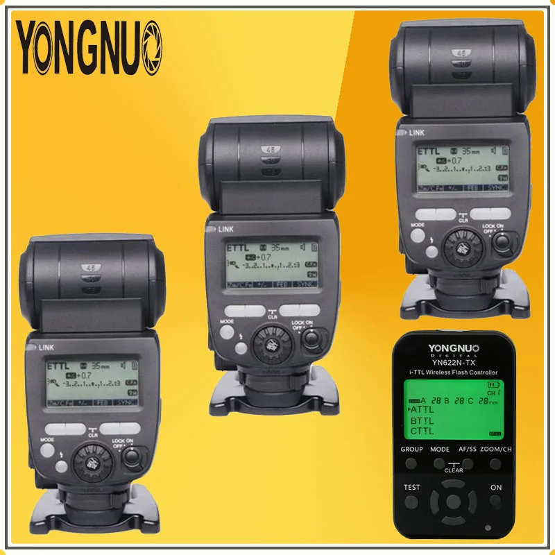 Беспроводная вспышка YONGNUO 3 * YN685 HSS TTL Speedlite Встроенный приемник работает с YN622N TX
