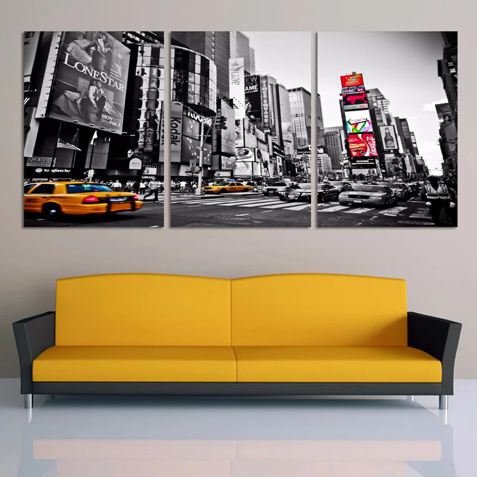 

Wall Art Living Room Modular Poster Home Decor 3 Panel City Street Landscape Frame HD Printed Modern Canvas Pictures Painting
