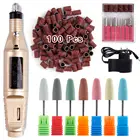 Набор для профессионального маникюрного аппарата, электрические сверла для ногтей дюйма, силиконовая насадка для полировки дюйма