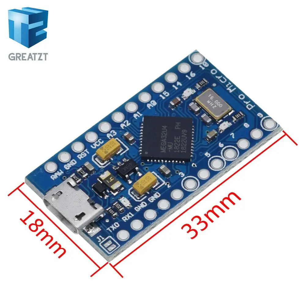 Pro Micro ATmega32U4 5V 16 МГц заменить ATmega328 для Arduino Pro Mini с 2 Row штыревые для Leonardo Mini Usb Интерфейс