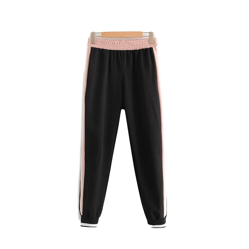 PANT Женский спортивный костюм, комплект из двух предметов, наряды для женщин, тонкая розовая черная стеганая куртка, повседневная куртка, повседневные штаны для бега, костюм - Цвет: PANT