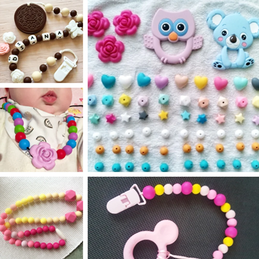 TYRY. HU 10 шт Силиконовые Бусины с буквами, Детские бусины для прорезывания зубов, Жевательные бусы с алфавитом для индивидуального имени, DIY, ожерелье для прорезывания зубов 12 мм