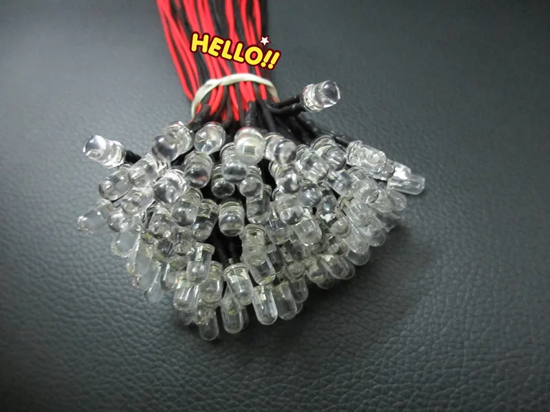 

Mini Order 10X 5mm Pre Wired Round LED 20cm Cable Bulbs Lamp Lights Red Green Blue Yello Warm COOL White White RGB